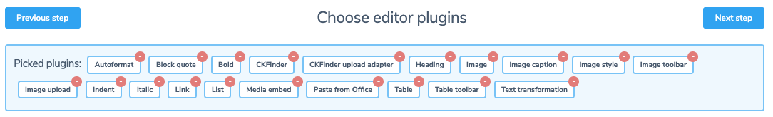 Predefined plugins. Feel free to remove unneeded ones.